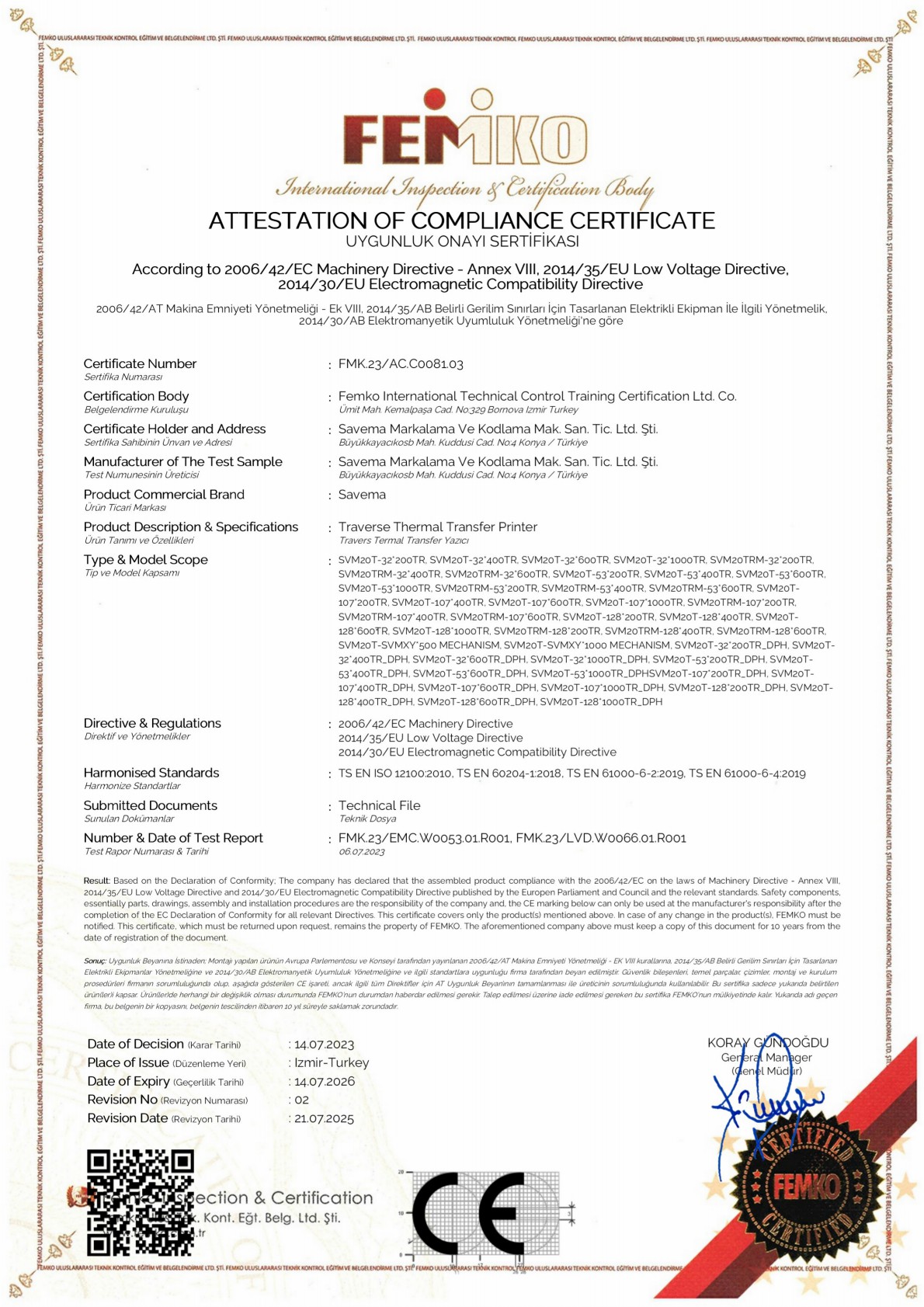 Certificate