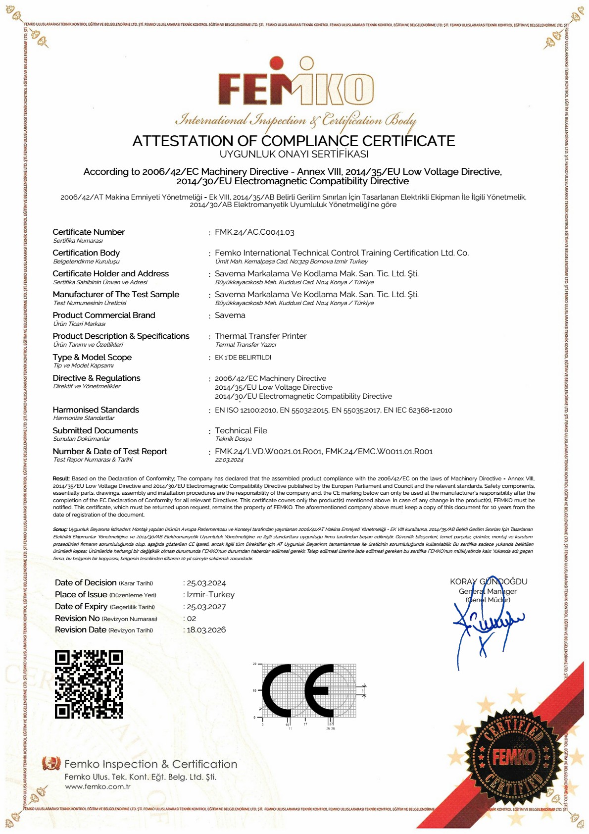 Certificate